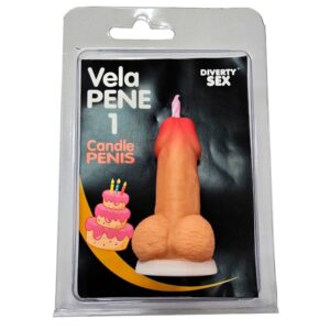DIABLO PICANTE – VELA EM FORMATO DE PÊNIS NA COR DO NÚMERO 1