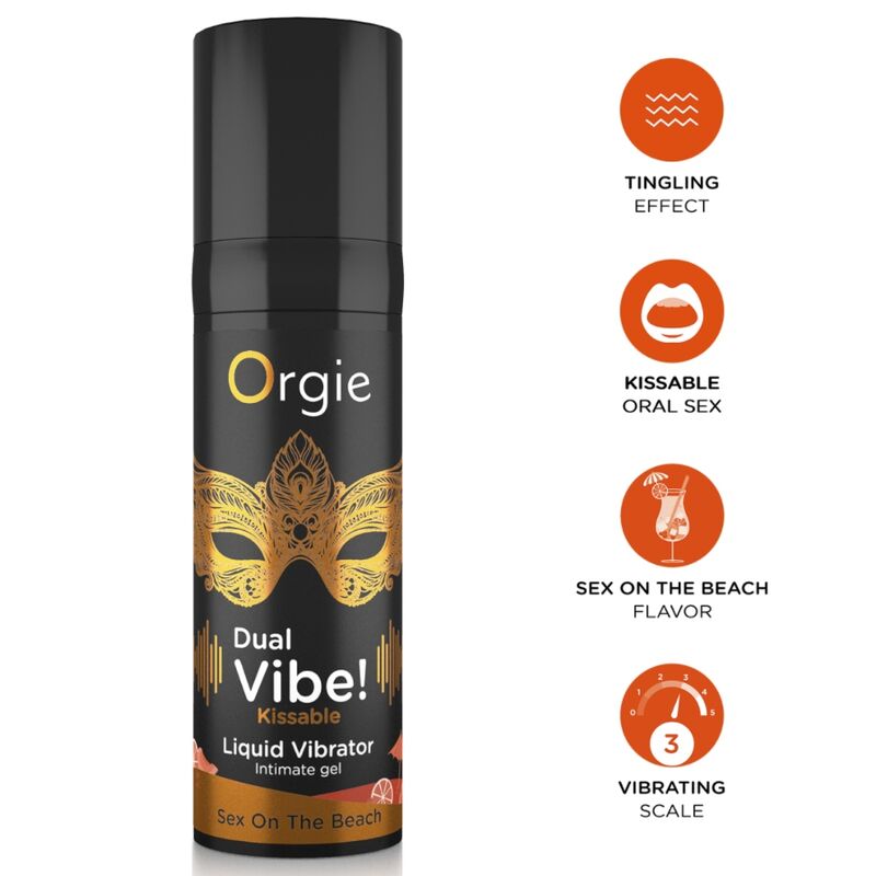 Mercadox ORGIE - DUPLA VIBRAÇÃO! VIBRADOR LÍQUIDO BEIJÁVEL SEX ON THE BEACH 15 ML