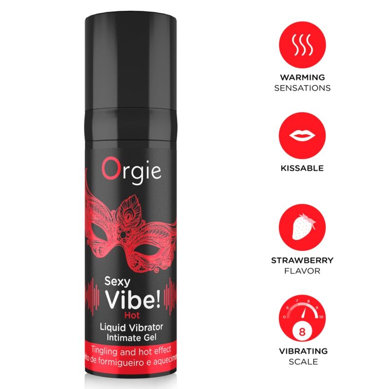 Mercadox ORGIE - VIBRAÇÃO SEXY! VIBRADOR LÍQUIDO QUENTE E AQUECEDOR 15 ML