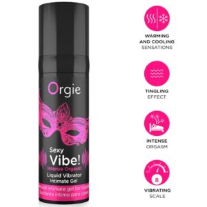 ORGIE – VIBRAÇÃO SEXY! ORGASMO INTENSO, MÚLTIPLAS SENSAÇÕES, GEL ÍNTIMO 15 ML