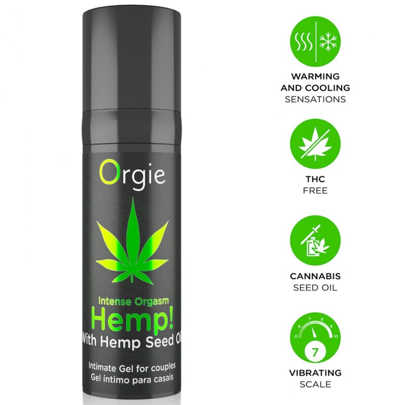 Mercadox ORGIE - CÂNHAMO! ORGASMO INTENSO MÚLTIPLAS SENSAÇÕES GEL ÍNTIMO 15 ML