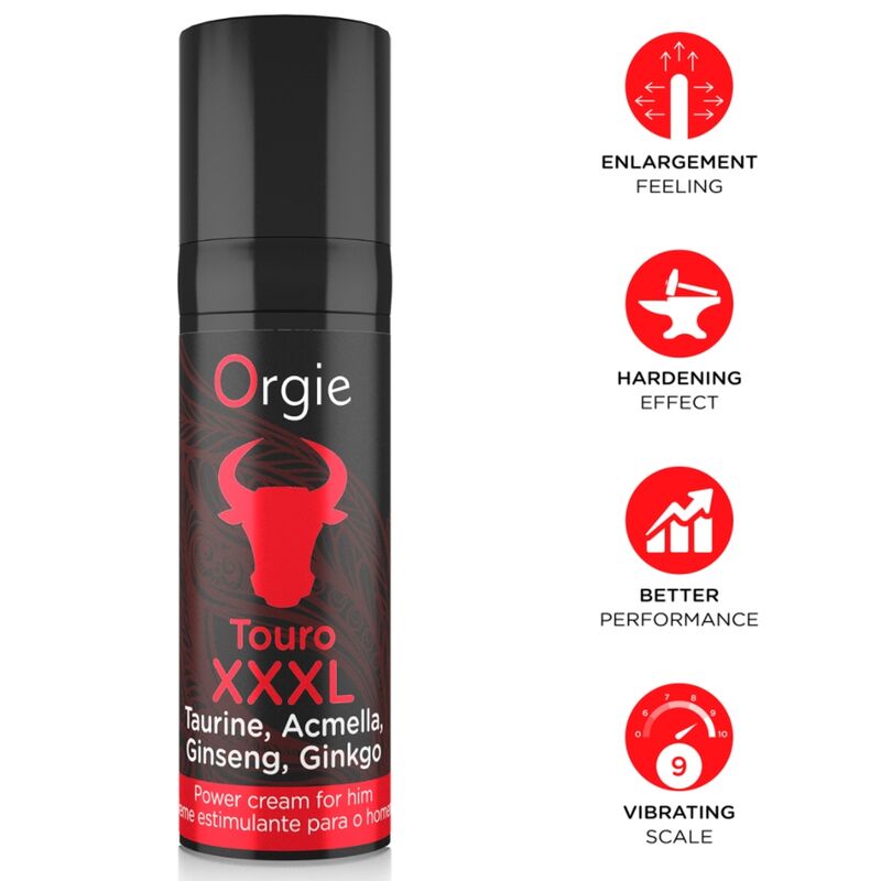 Mercadox ORGIE - TOURO XXXL CREME AUMENTADOR E AMPLIADOR DE EREÇÃO 15 ML