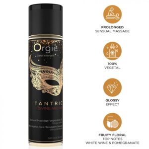 ORGIE – ÓLEO VEGETAL PARA MASSAGEM SENSUAL COM NÉCTAR DIVINO TÂNTRICA 200 ML