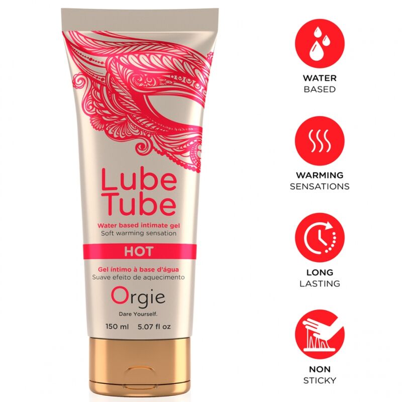 Mercadox ORGIE - LUBRIFICANTE EM TUBO GEL ÍNTIMO À BASE DE ÁGUA COM AQUECIMENTO 150 ML