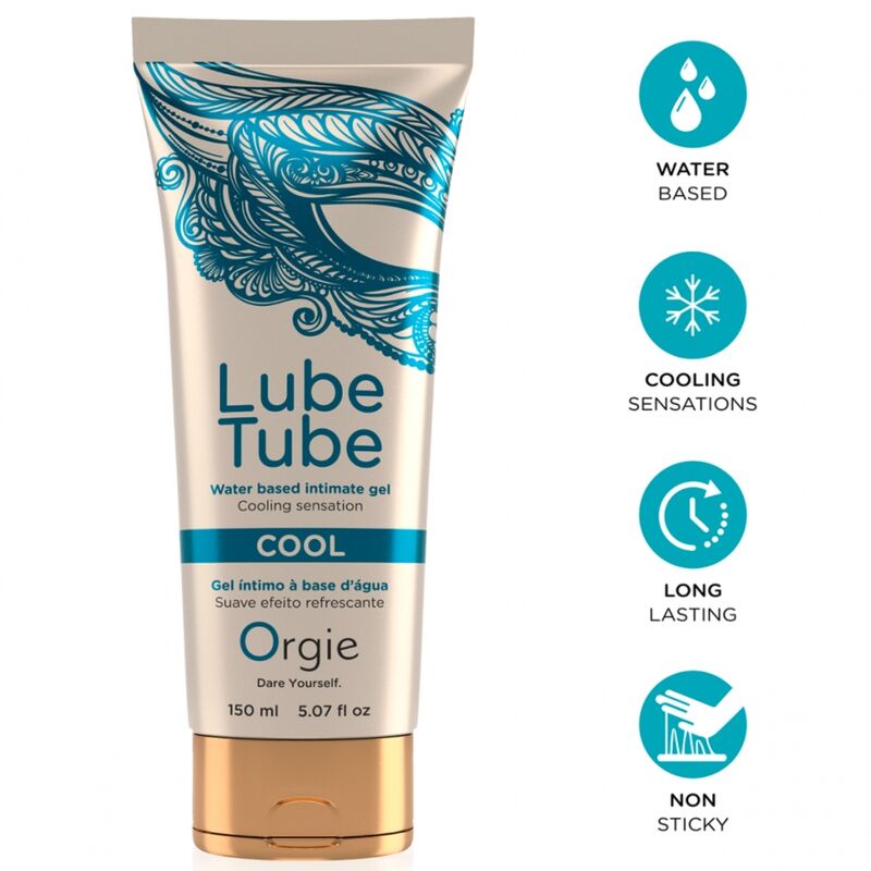 Mercadox ORGIE - LUBRIFICANTE TUBO COOL GEL ÍNTIMO REFRESCANTE À BASE DE ÁGUA 150 ML