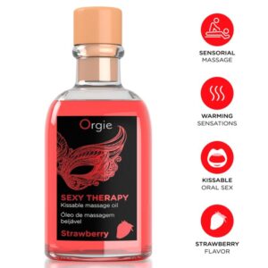 ORGIE – MASSAGEM LÁBIOS MORANGO BEIJÁVEL CONJUNTO DE MASSAGEM BEIJÁVEL 100 ML