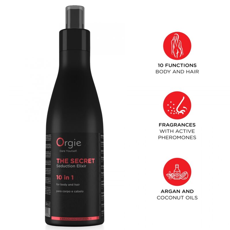 Mercadox ORGIE - O ELIXIR SECRETO DA SEDUÇÃO 10 EM 1 LOÇÃO PARA CORPO E CABELO 200 ML