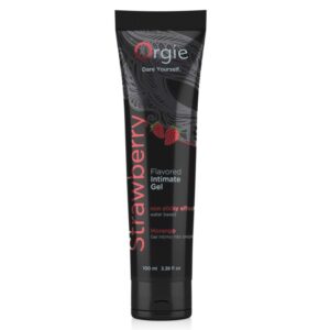 ORGIE – LUBRIFICANTE EM TUBO SABOR MORANGO, GEL ÍNTIMO À BASE DE ÁGUA, 100 ML