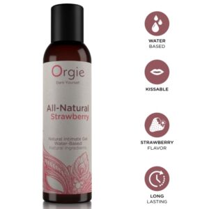 ORGIE – GEL ÍNTIMO À BASE DE ÁGUA DE MORANGO TOTALMENTE NATURAL 150 ML
