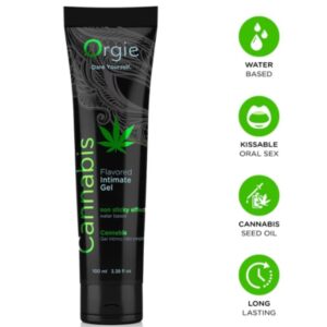 ORGIE – LUBRIFICANTE EM TUBO CANNABIS BEIJÁVEL GEL ÍNTIMO À BASE DE ÁGUA 100 ML