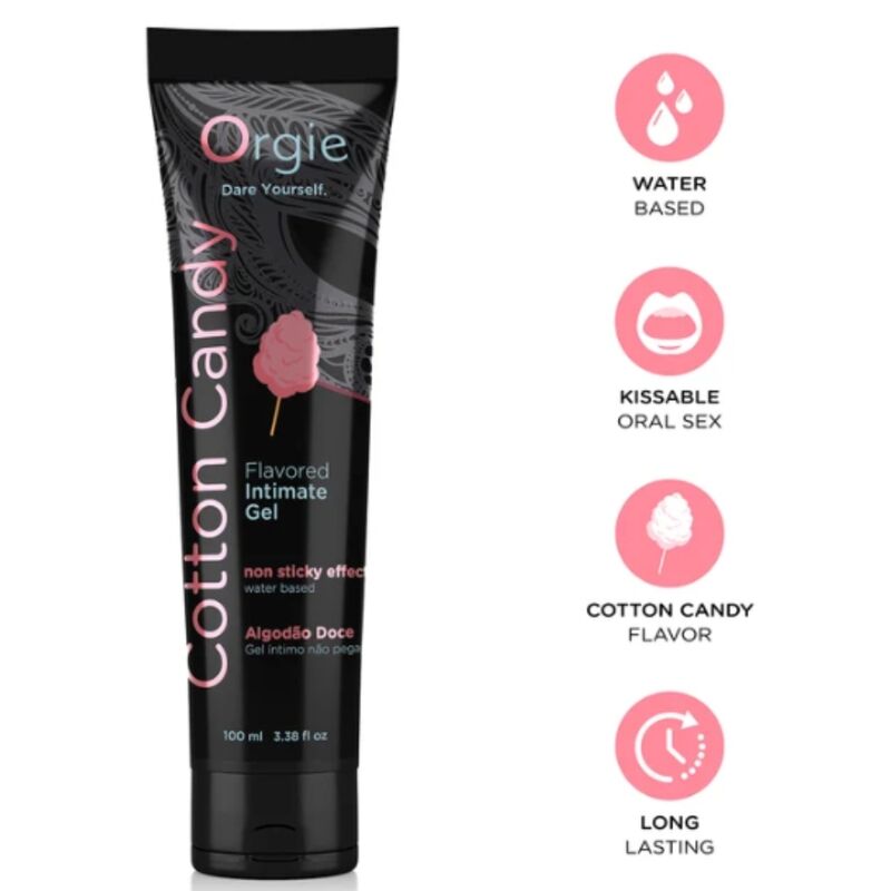 Mercadox ORGIE - LUBRIFICANTE EM TUBO COM AROMA DE ALGODÃO DOCE