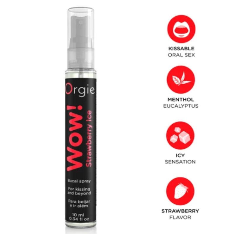 Mercadox ORGIE - UAU! SPRAY BUCAL DE MORANGO GELADO 10 ML