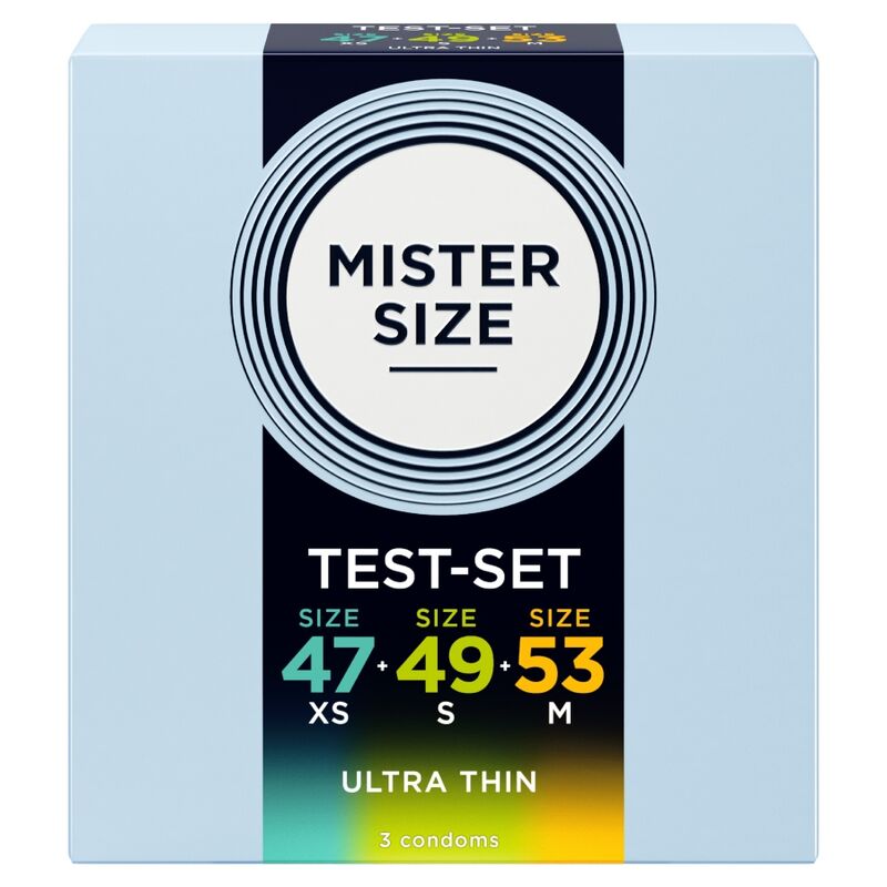 Mercadox MISTER SIZE - PACOTE DE AMOSTRA DE PRESERVATIVO TAMANHO 47-49-53 MM (3 UNIDADES)