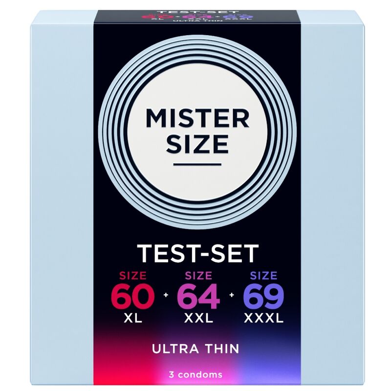 Mercadox MISTER SIZE - PACOTE DE AMOSTRA DE PRESERVATIVOS TAMANHO 60-64-69 MM (3 UNIDADES)