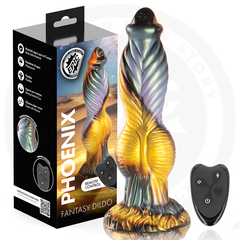 Mercadox EPIC - PHOENIX DILDO O RESSURGIMENTO DO PRAZER CONTROLE REMOTO RECARREGÁVEL