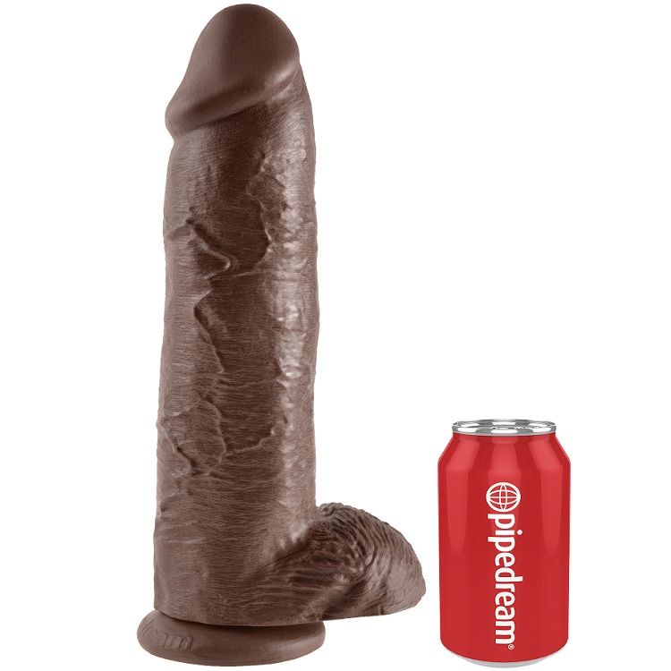 Mercadox KING COCK - DILDO CASTANHO COM BOLAS 30.48 CM