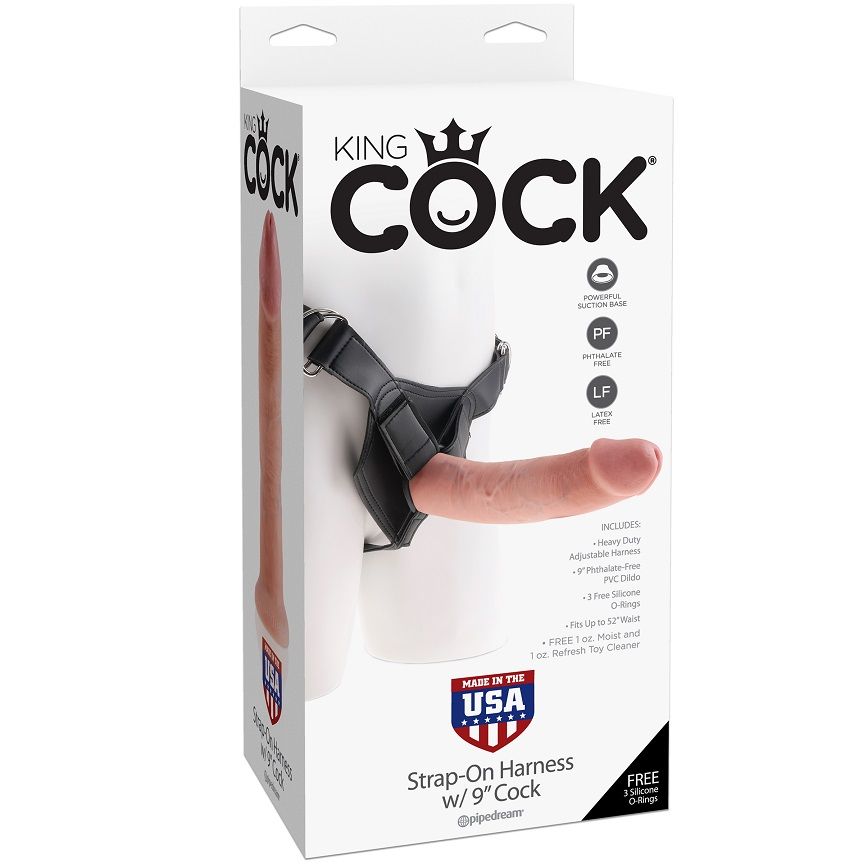 Mercadox KING COCK - HARNESS COM PÊNIS NATURAL REALISTA 22