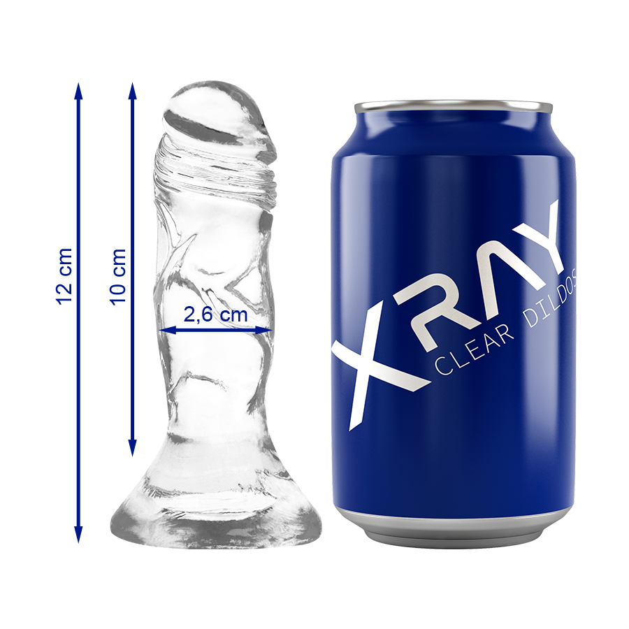 Mercadox X RAY - DILDO TRANSPARENTE 12 CM -O- 2.6 CM