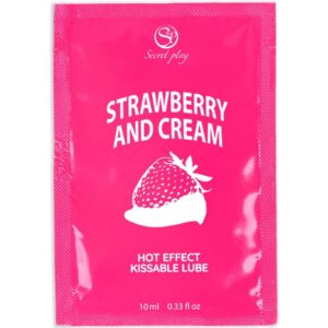 SECRETPLAY – LUBRIFICANTE DOSE ÚNICA MORANGOS E CREME 10 ML